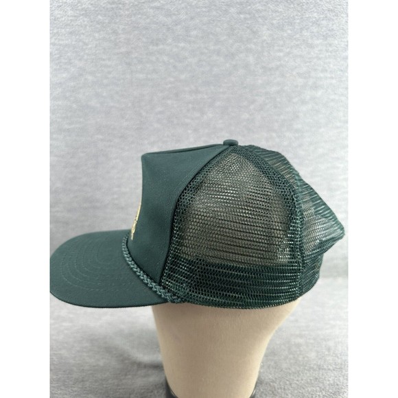Vintage KC Alamo Industrial Green Mesh Adjustable Snapback Trucker Hat (Q1)
